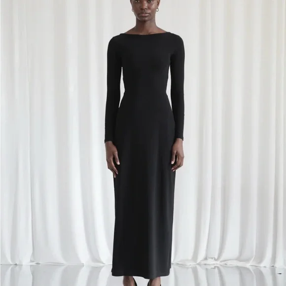 AYM Studio NEW Walter Reversible Maxi Dress Black Medium - Picture 2 of 13